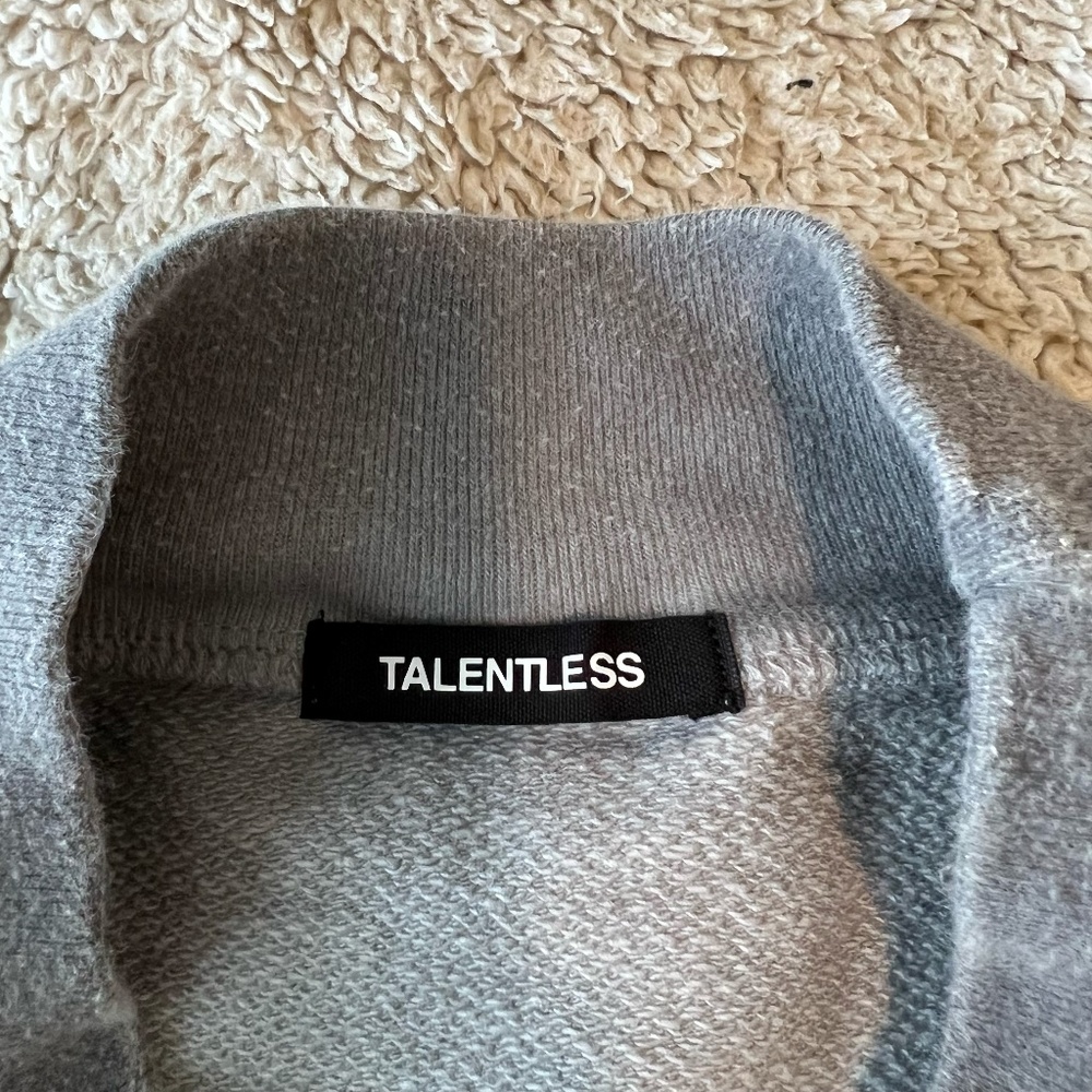 NWOT Talentless Cropped Crew Neck Sweatshirt - Picture 2 of 4